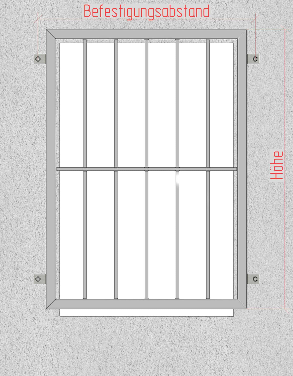 Fenstergitter Atlas 02 verzinkt - DeinMetallbauer.shop