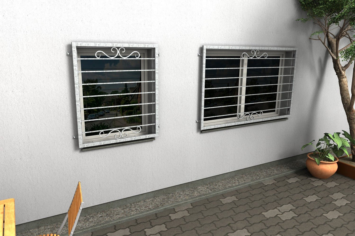 Fenstergitter Luna 37 verzinkt - DeinMetallbauer.shop