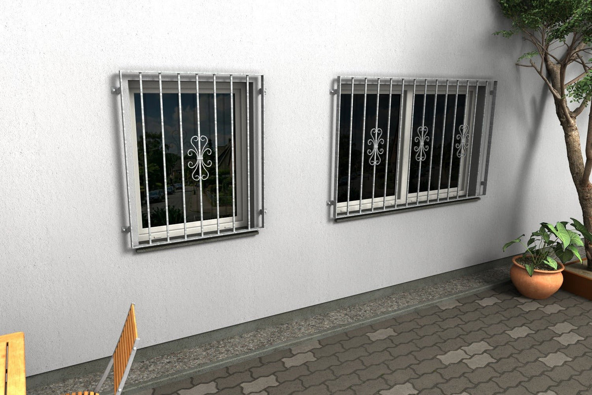 Fenstergitter Luna 42 verzinkt - DeinMetallbauer.shop