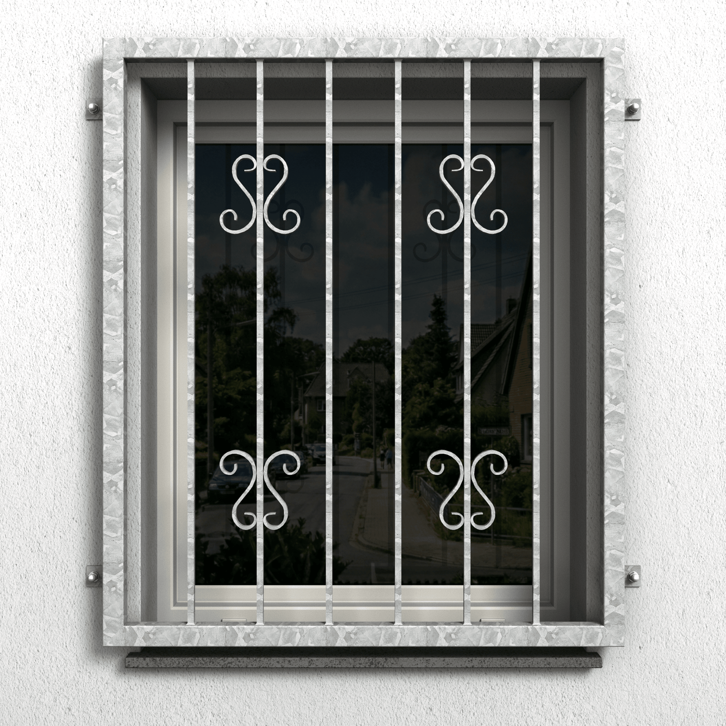 Fenstergitter Luna 40 verzinkt - DeinMetallbauer.shop