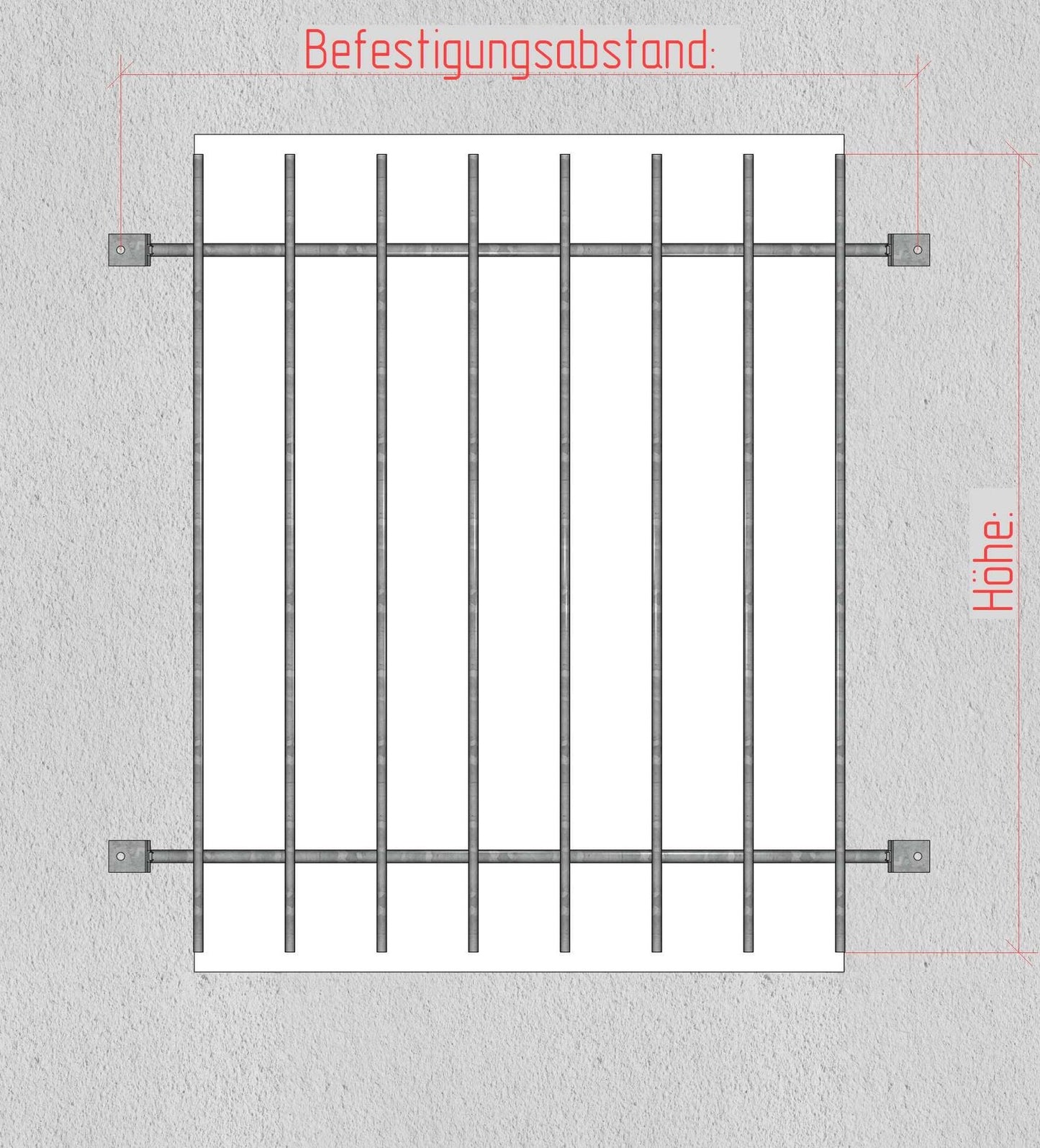 Fenstergitter Ferro 01 verzinkt - DeinMetallbauer.shop