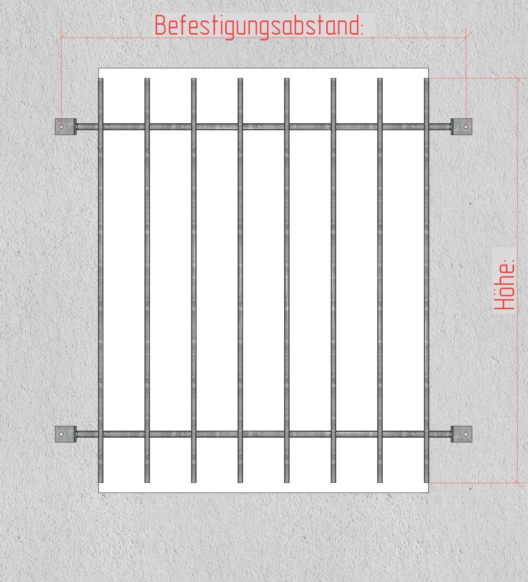 Fenstergitter Ferro 01 verzinkt - DeinMetallbauer.shop