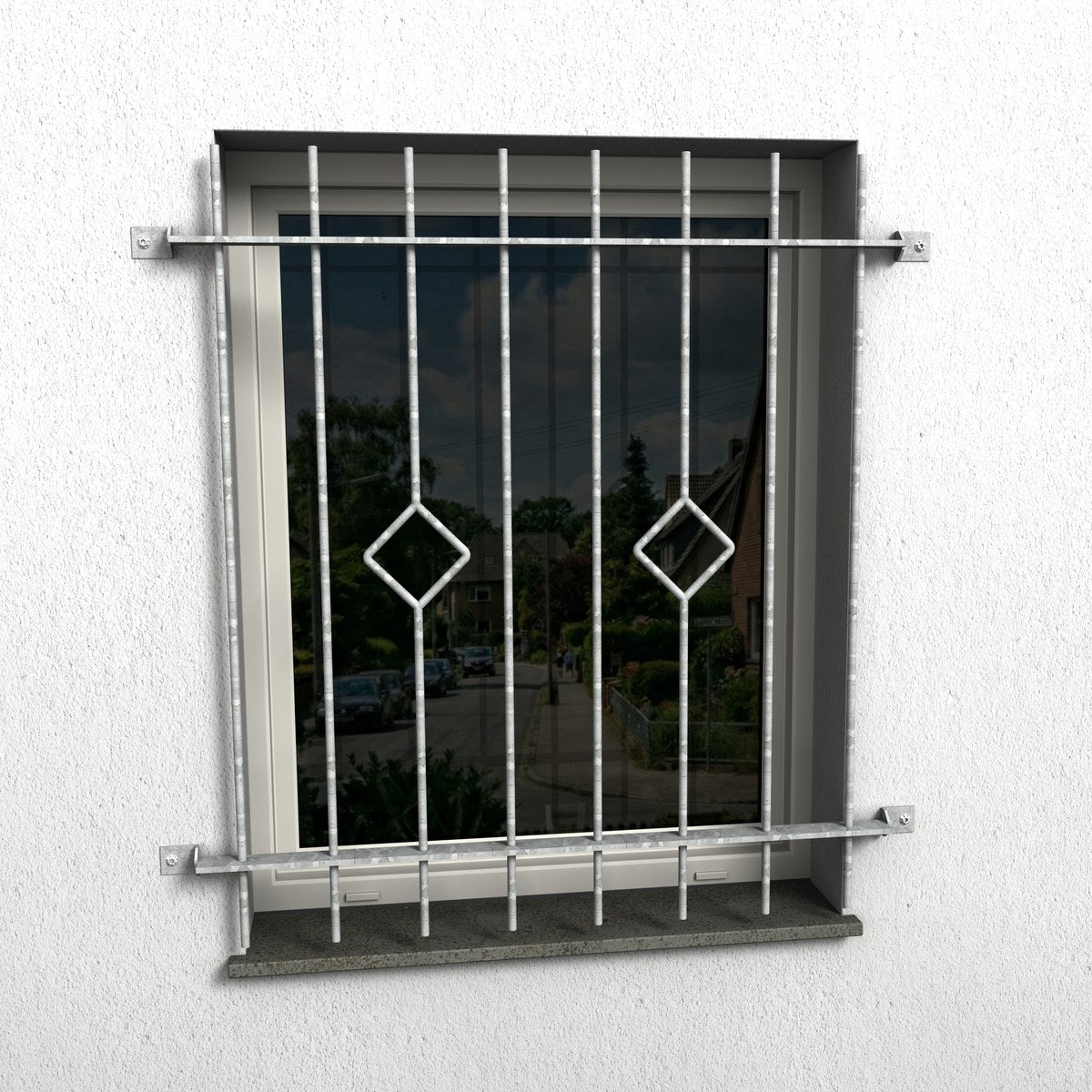 Fenstergitter Ferro 01 verzinkt - DeinMetallbauer.shop