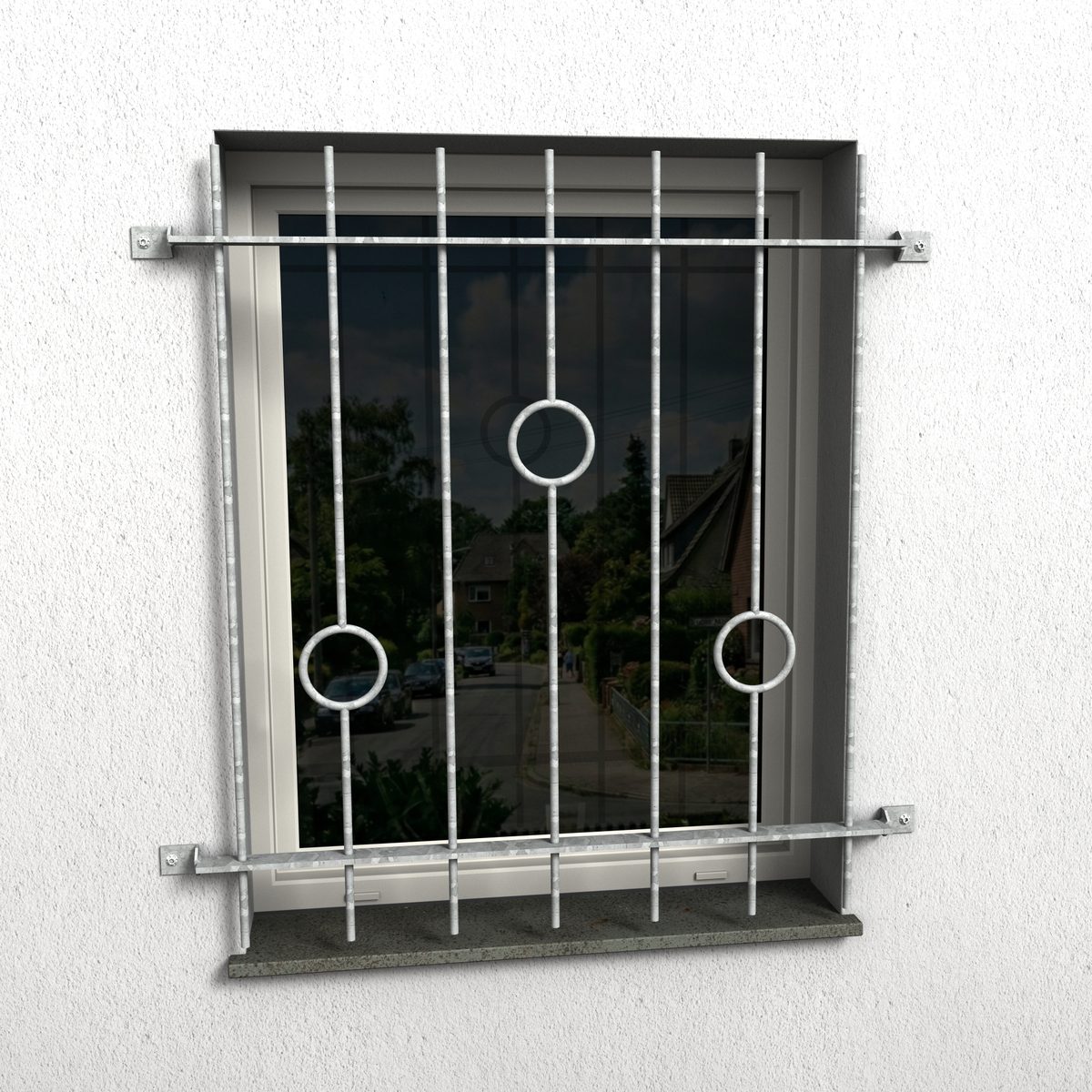 Fenstergitter Ferro 03 verzinkt - DeinMetallbauer.shop