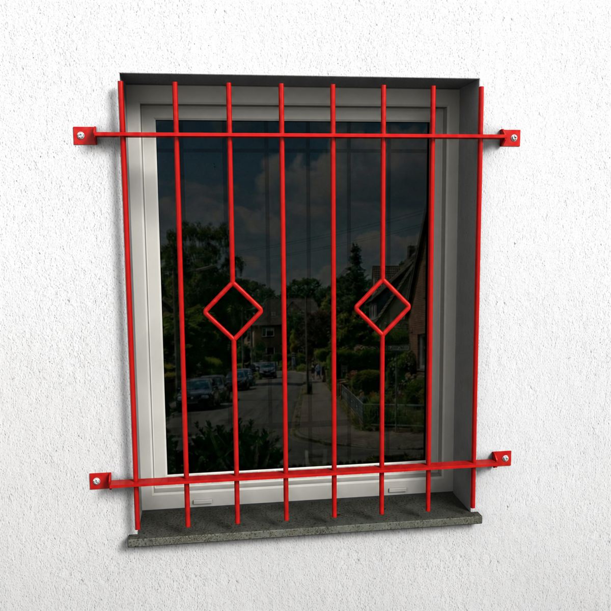 Fenstergitter Ferro 01 verzinkt - DeinMetallbauer.shop