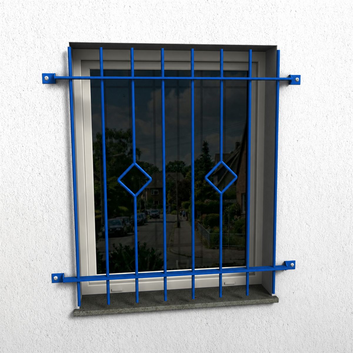 Fenstergitter Ferro 01 verzinkt - DeinMetallbauer.shop