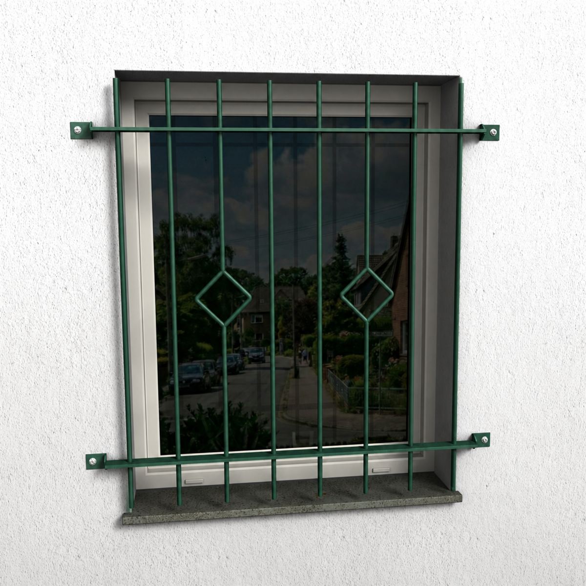 Fenstergitter Ferro 01 verzinkt - DeinMetallbauer.shop