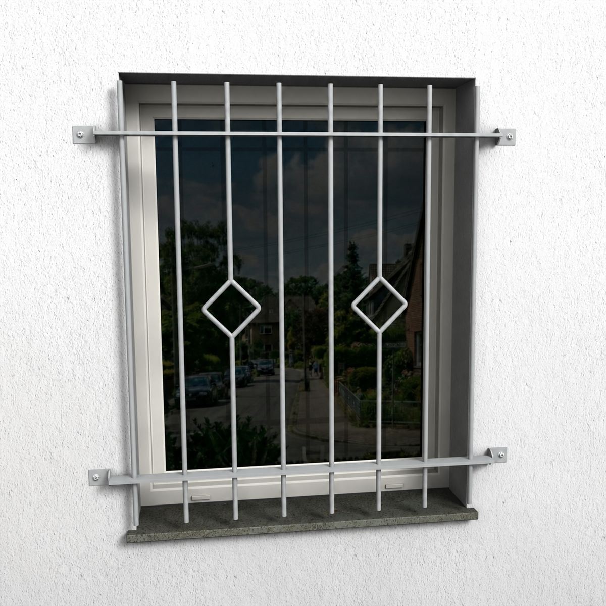 Fenstergitter Ferro 01 verzinkt - DeinMetallbauer.shop