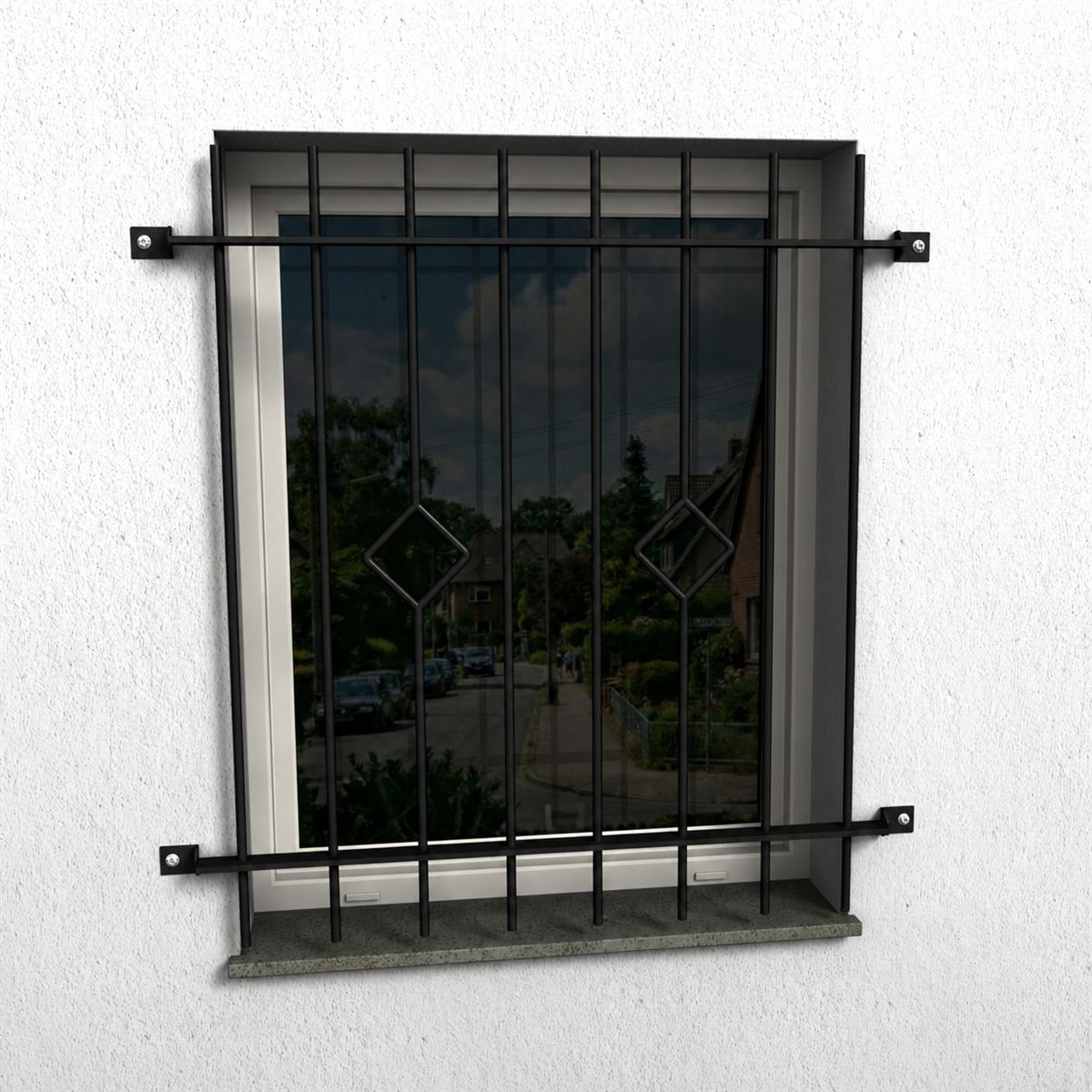Fenstergitter Ferro 01 verzinkt - DeinMetallbauer.shop