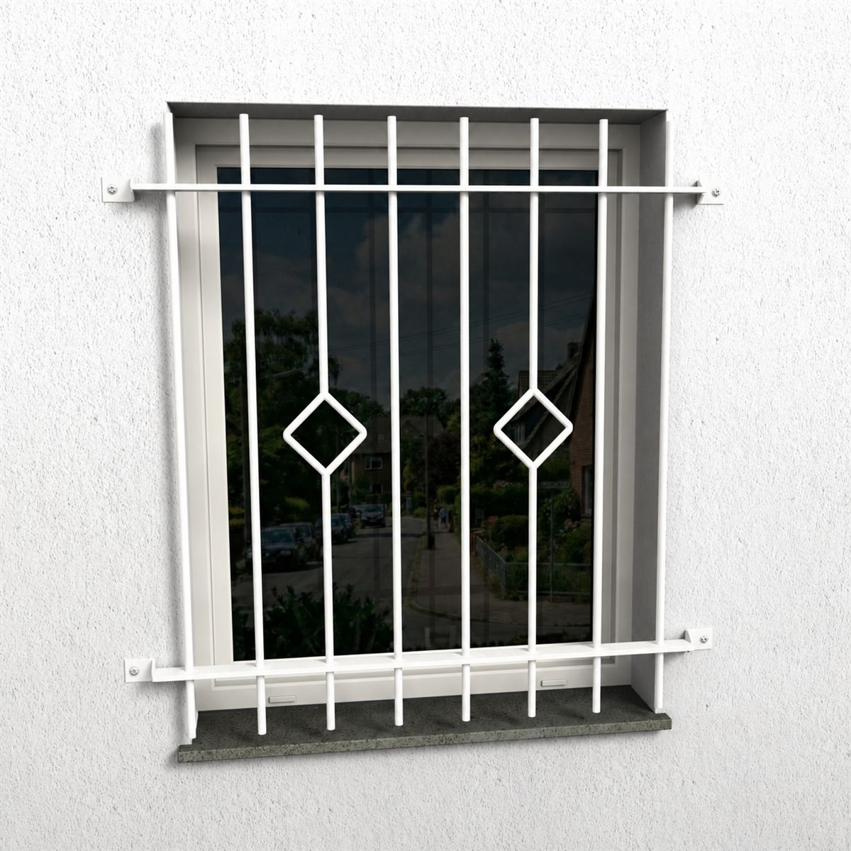 Fenstergitter Ferro 01 verzinkt - DeinMetallbauer.shop