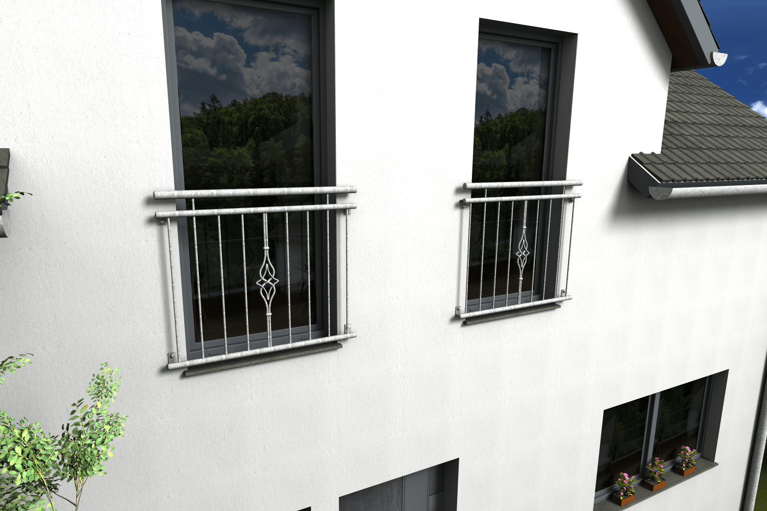 Französischer Balkon 02 verzinkt - DeinMetallbauer.shop