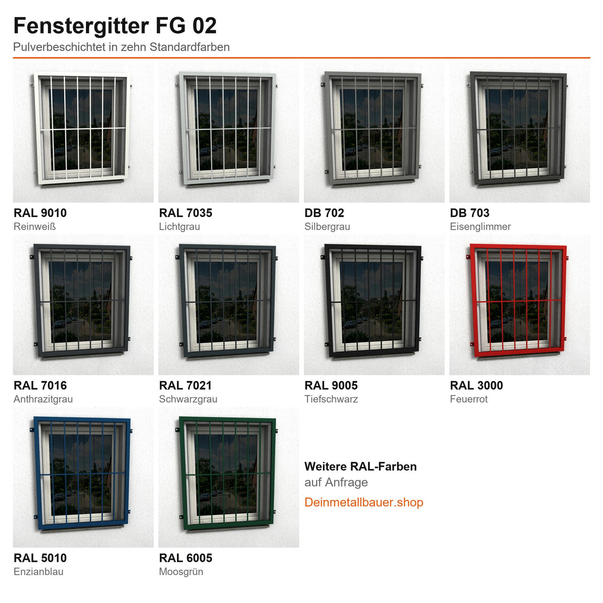Fenstergitter Atlas 02 verzinkt - DeinMetallbauer.shop