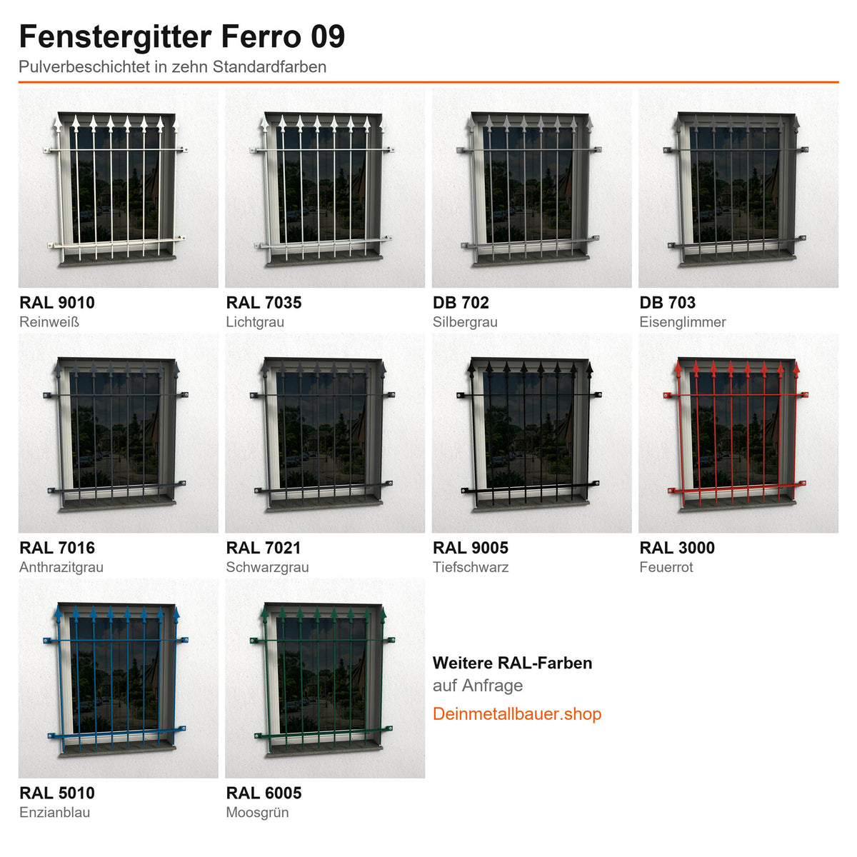 Fenstergitter Ferro 09 verzinkt - DeinMetallbauer.shop