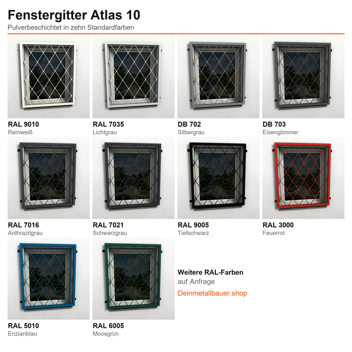 Fenstergitter Atlas 10 verzinkt - DeinMetallbauer.shop
