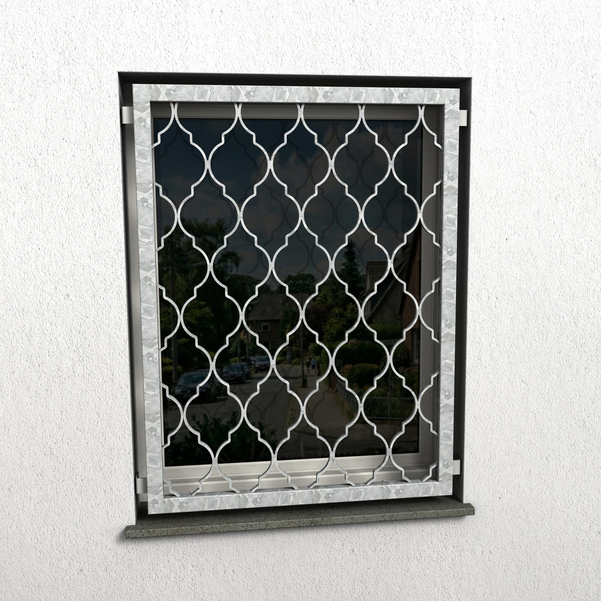 Fenstergitter Luna 11 verzinkt - DeinMetallbauer.shop