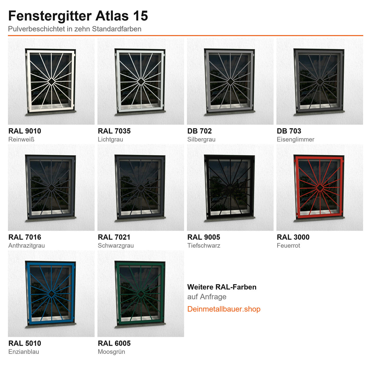 Fenstergitter Atlas 15 verzinkt - DeinMetallbauer.shop