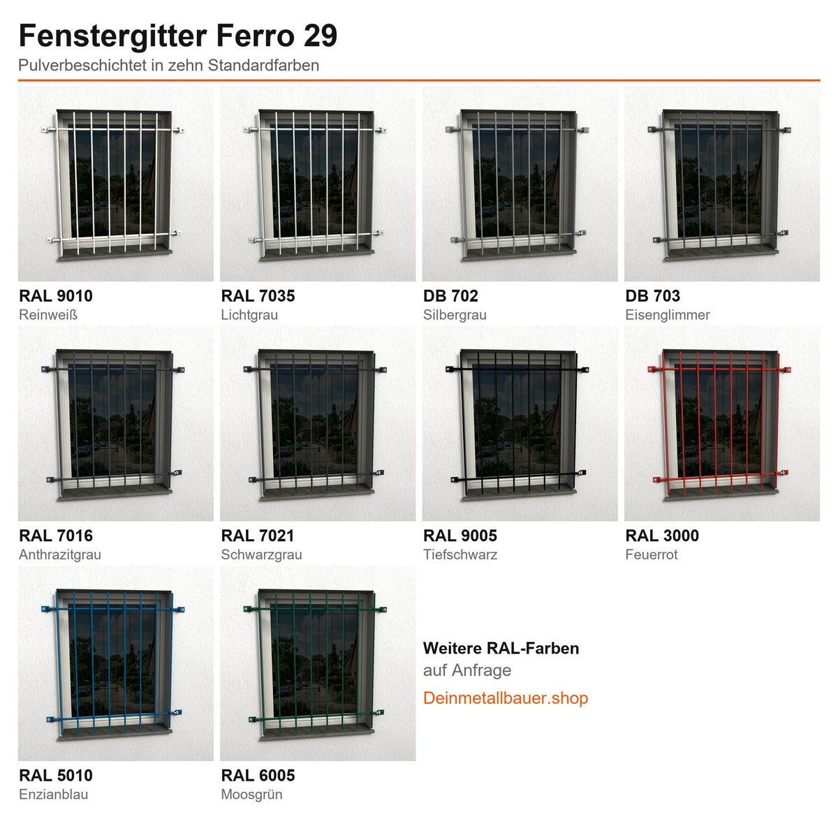 Fenstergitter Ferro 29 verzinkt - DeinMetallbauer.shop