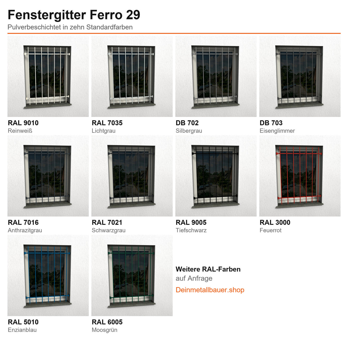 Fenstergitter Ferro 29 verzinkt - DeinMetallbauer.shop