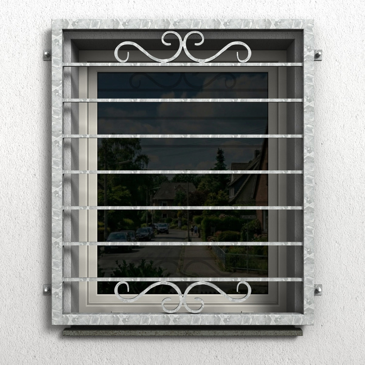 Fenstergitter Luna 37 verzinkt - DeinMetallbauer.shop