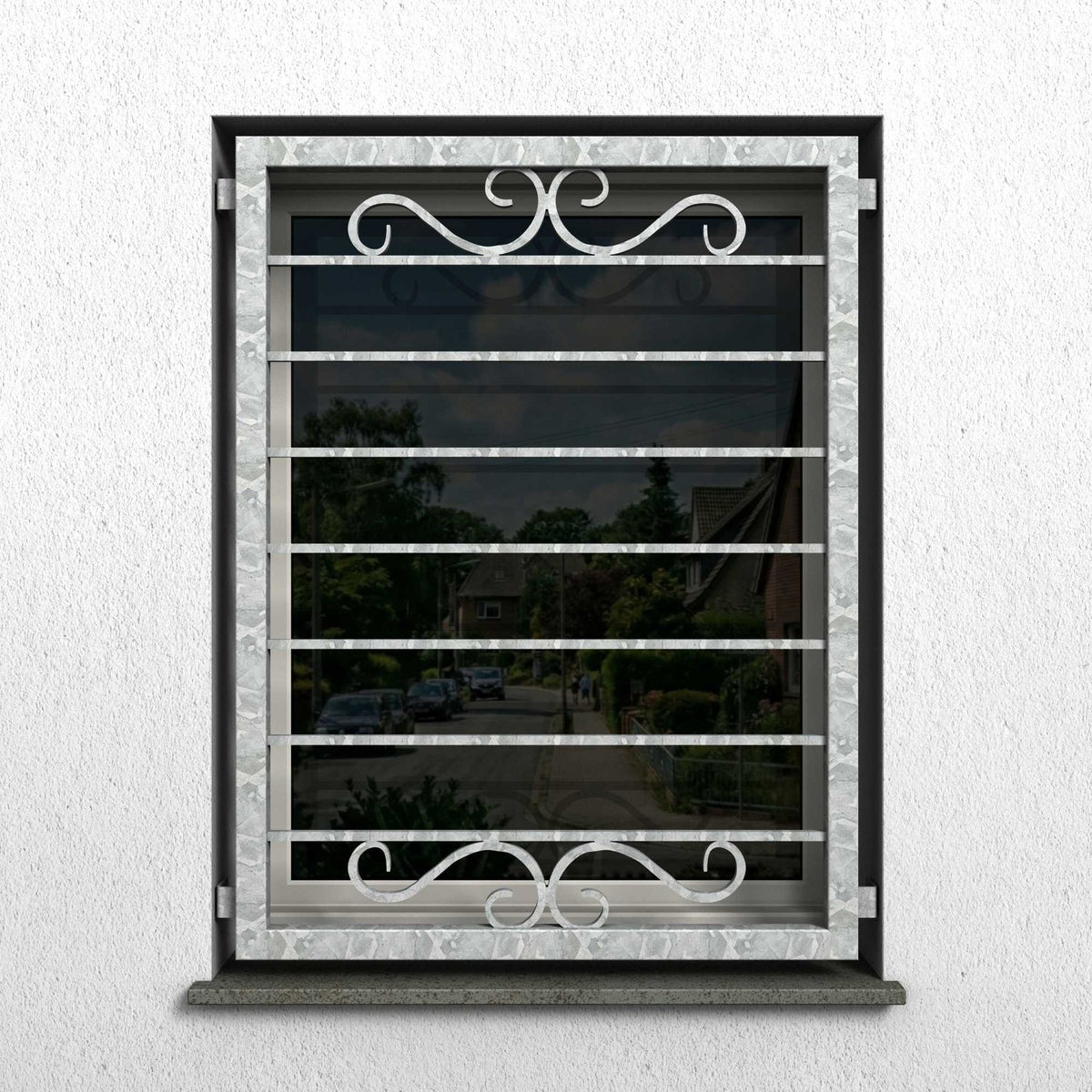 Fenstergitter Luna 37 verzinkt - DeinMetallbauer.shop