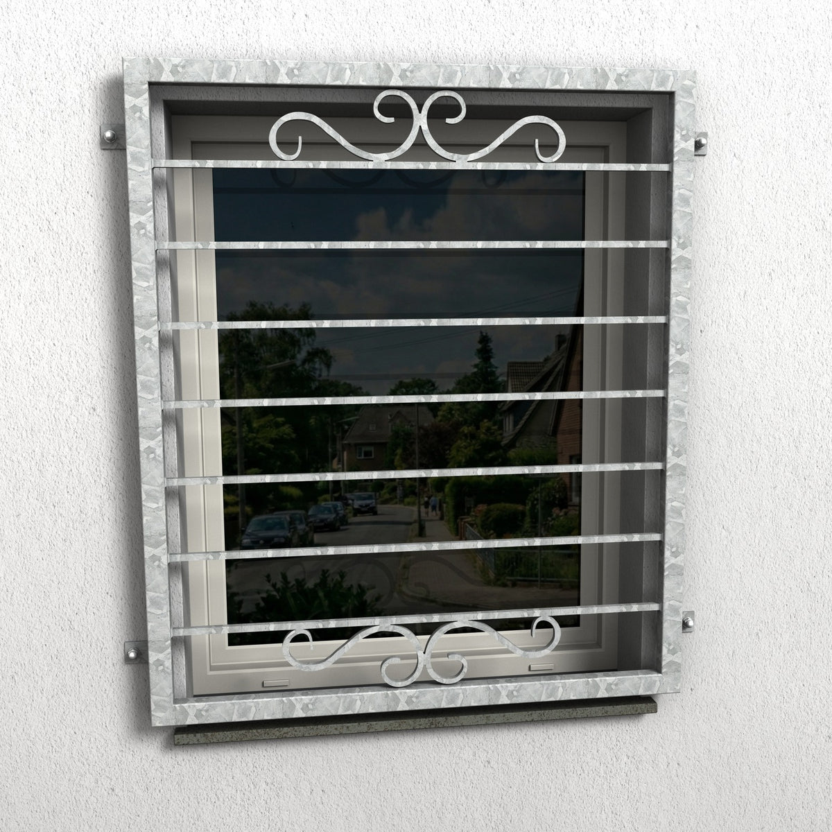 Fenstergitter Luna 37 verzinkt - DeinMetallbauer.shop