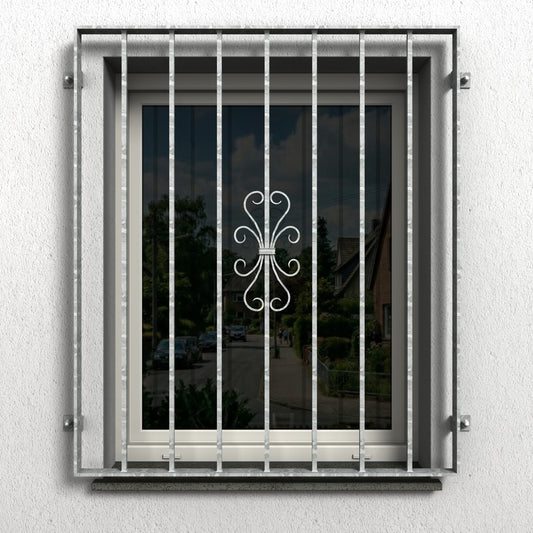 Fenstergitter Luna 42 verzinkt - DeinMetallbauer.shop
