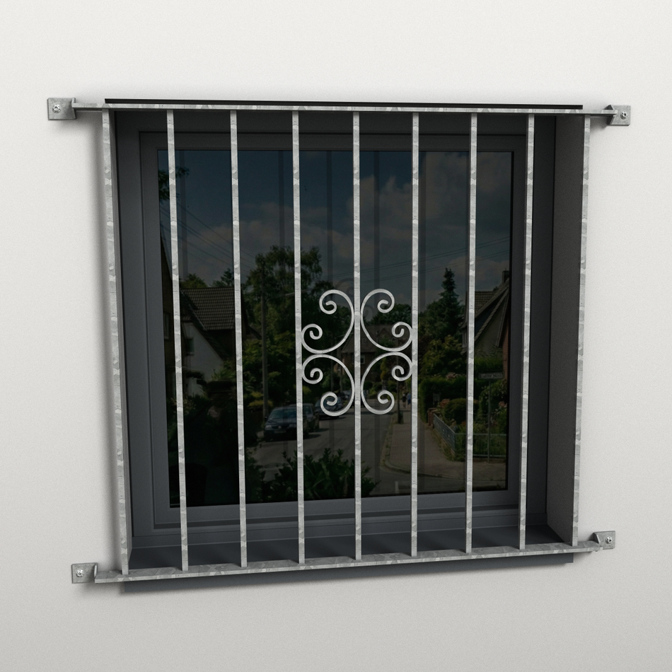 Fenstergitter Luna 33 verzinkt