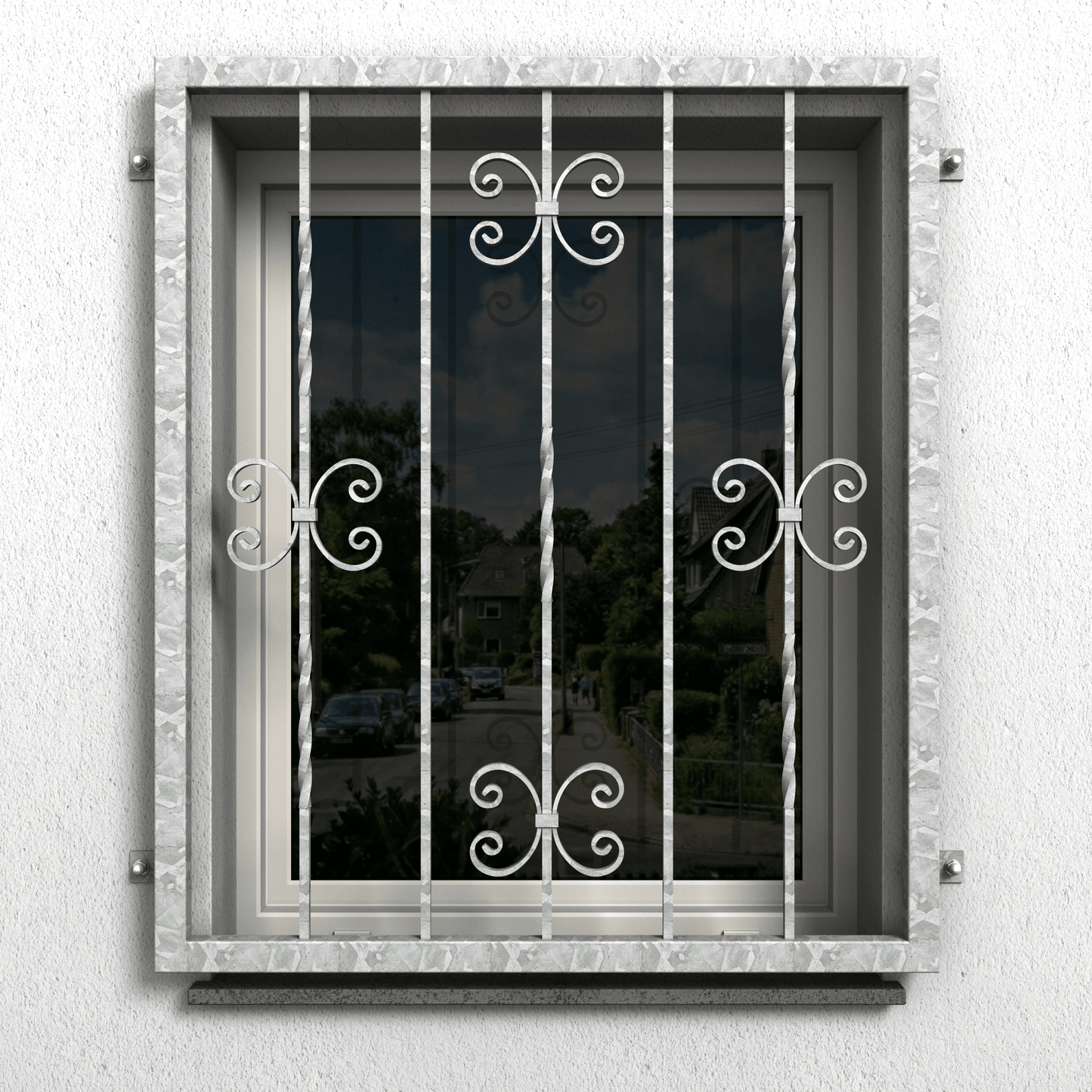 Fenstergitter Luna 35 verzinkt - DeinMetallbauer.shop