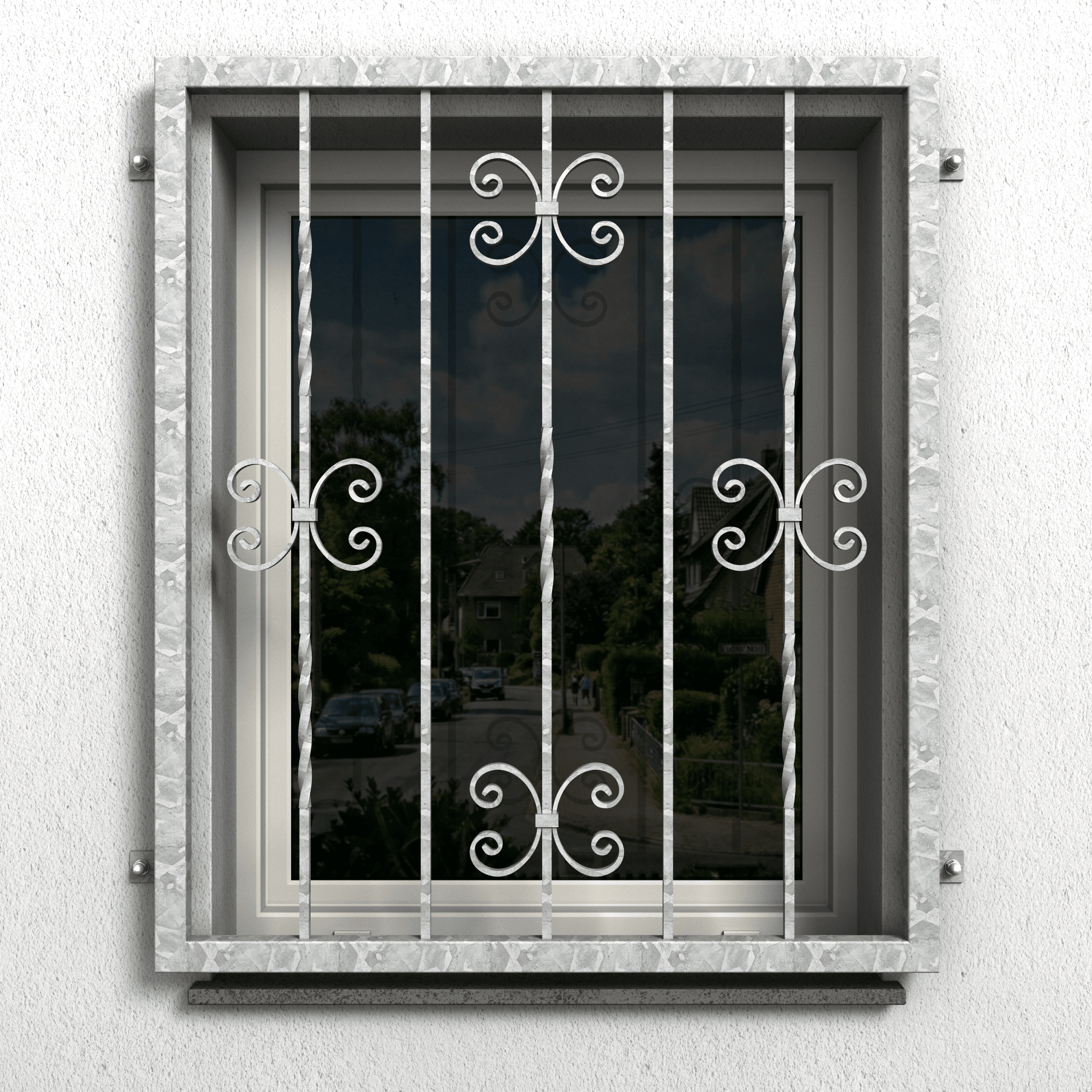 Fenstergitter Luna 35 verzinkt - DeinMetallbauer.shop