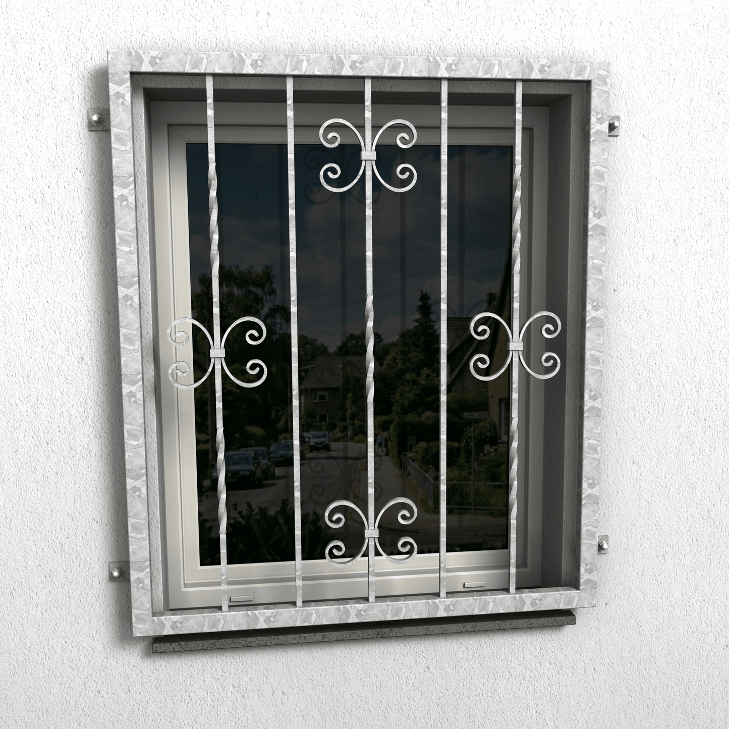 Fenstergitter Luna 35 verzinkt - DeinMetallbauer.shop