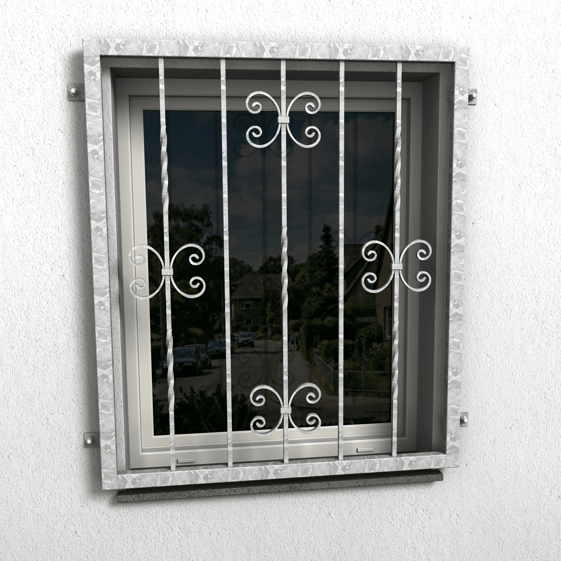 Fenstergitter Luna 35 verzinkt - DeinMetallbauer.shop