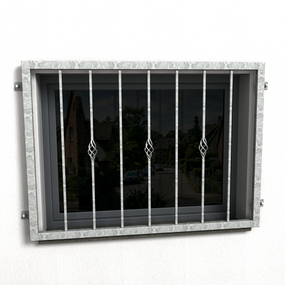 Fenstergitter Luna 39 verzinkt