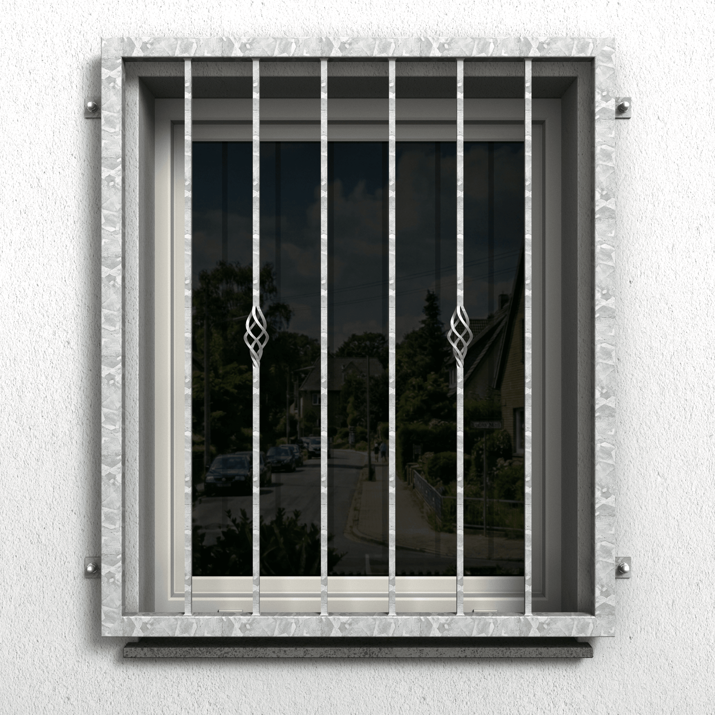 Fenstergitter Luna 39 verzinkt - DeinMetallbauer.shop