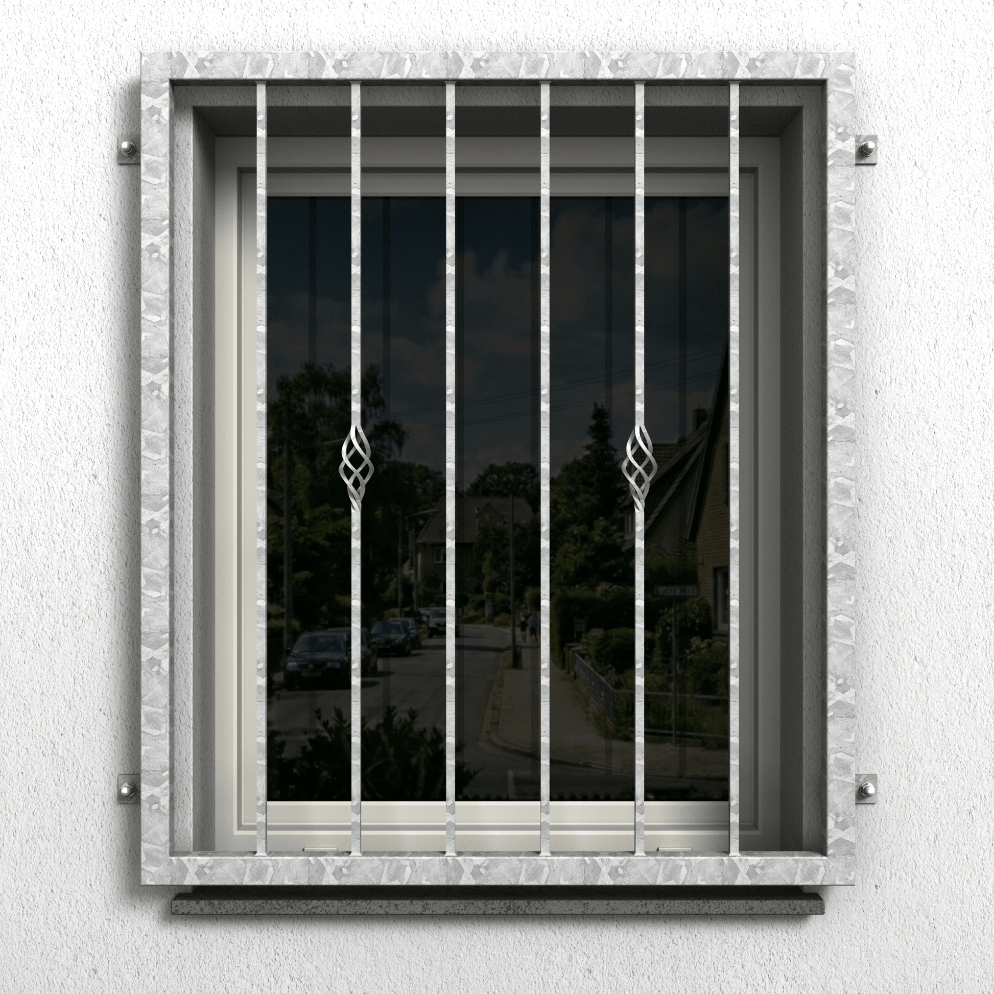 Fenstergitter Luna 39 verzinkt - DeinMetallbauer.shop