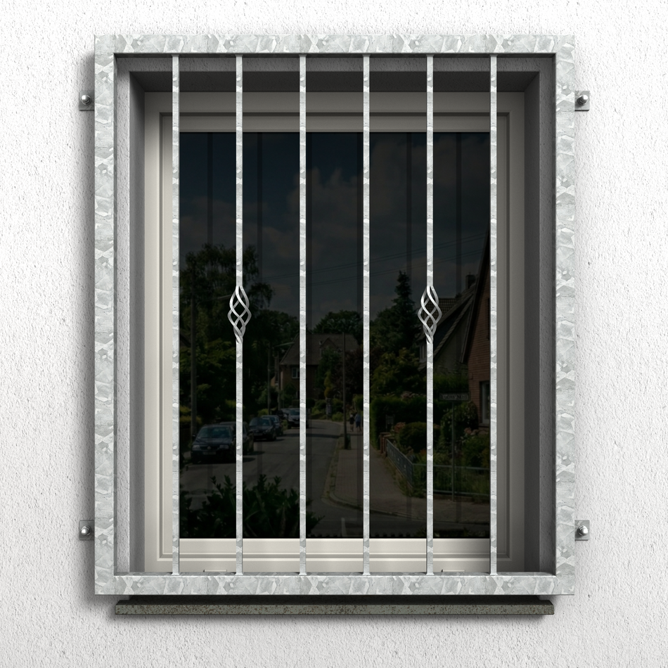 Fenstergitter Luna 39 verzinkt - DeinMetallbauer.shop