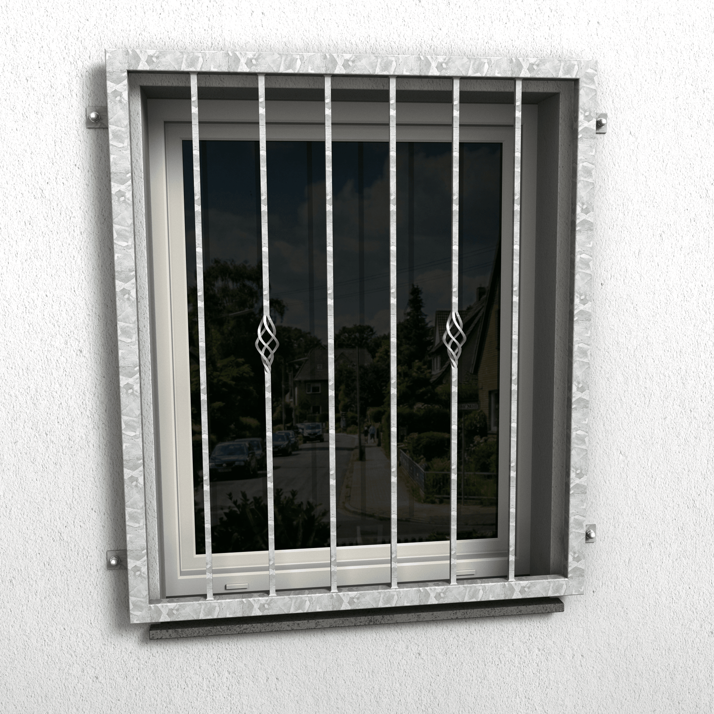 Fenstergitter Luna 39 verzinkt - DeinMetallbauer.shop