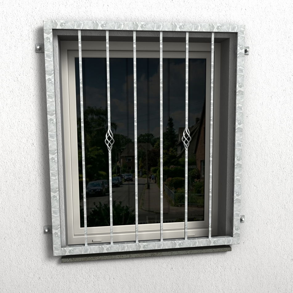 Fenstergitter Luna 39 verzinkt - DeinMetallbauer.shop