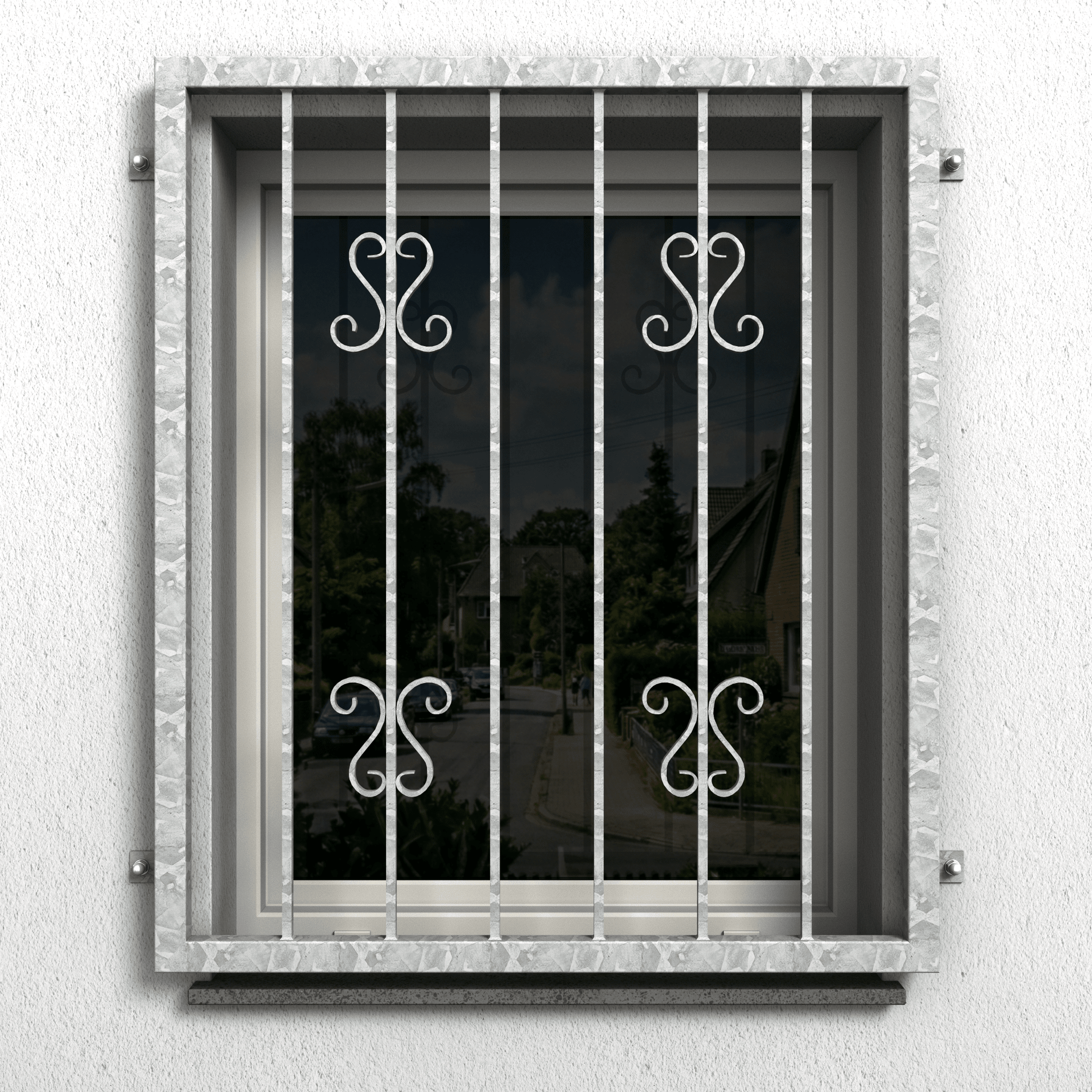 Fenstergitter Luna 40 verzinkt - DeinMetallbauer.shop