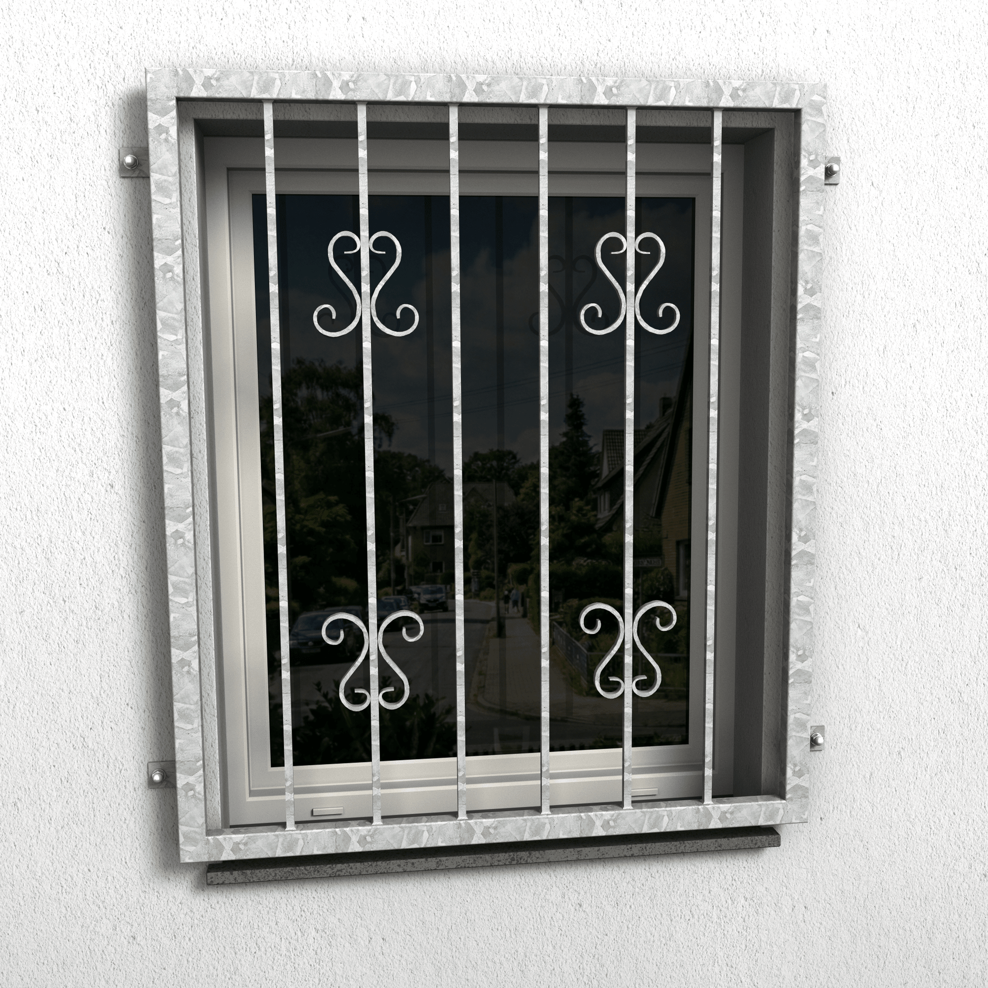 Fenstergitter Luna 40 verzinkt - DeinMetallbauer.shop