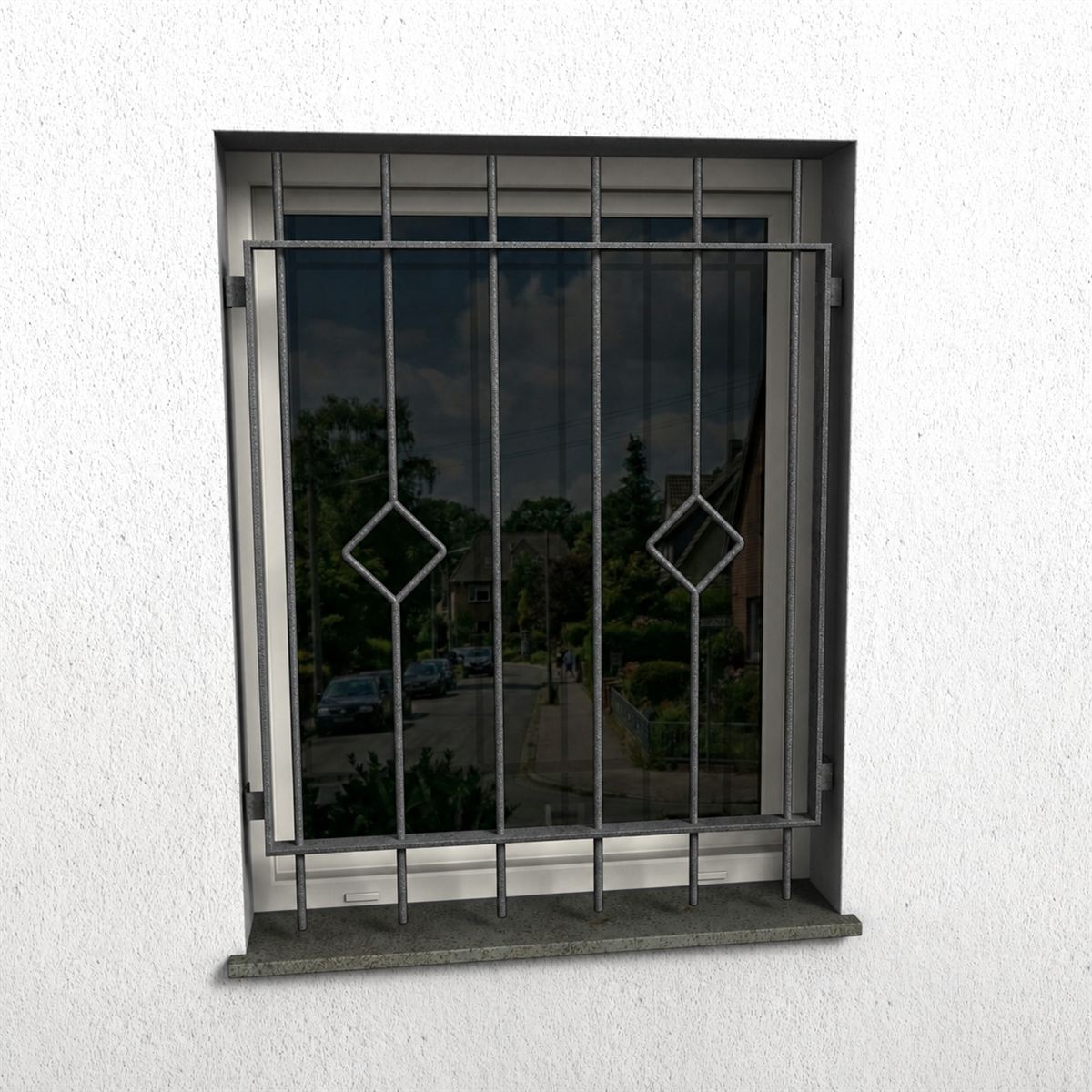 Fenstergitter Ferro 01 verzinkt - DeinMetallbauer.shop