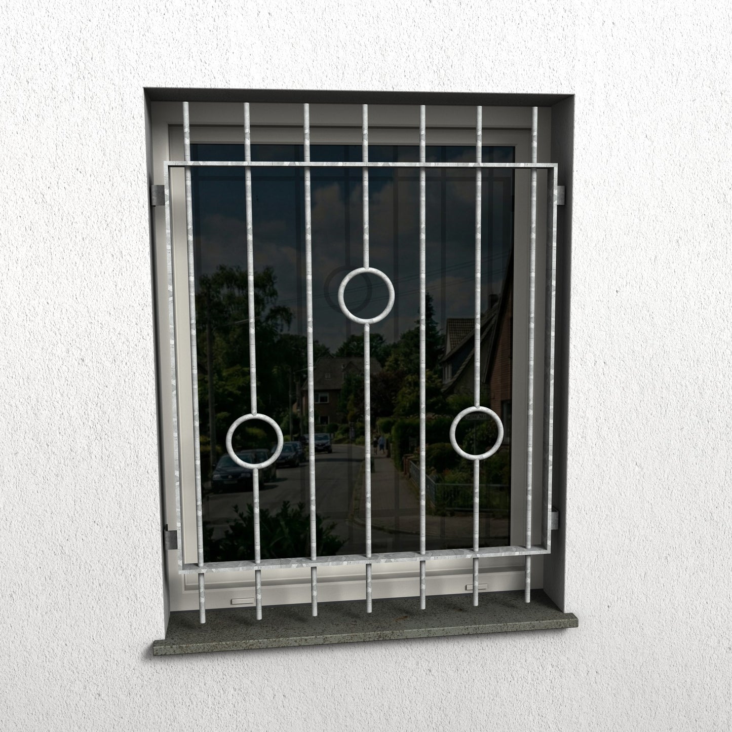 Fenstergitter Ferro 03 verzinkt - DeinMetallbauer.shop