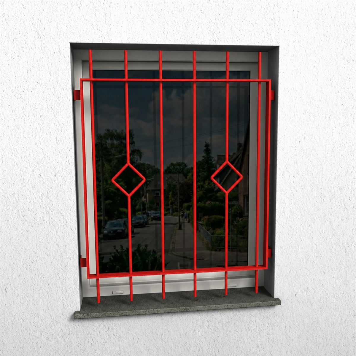 Fenstergitter Ferro 01 verzinkt - DeinMetallbauer.shop