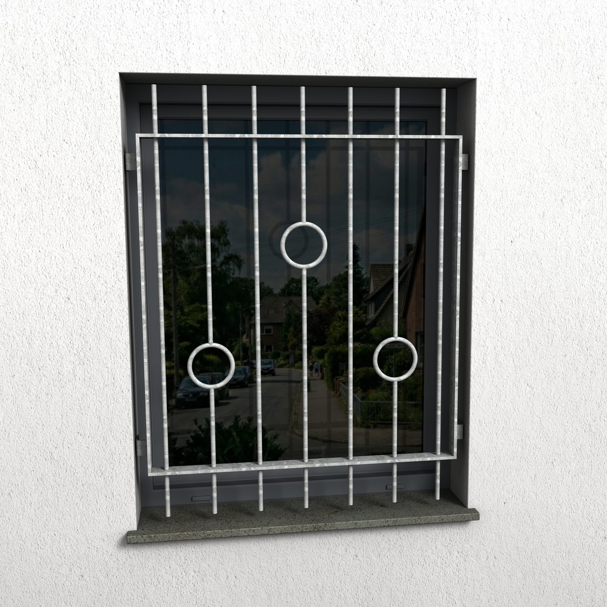 Fenstergitter Ferro 03 verzinkt - DeinMetallbauer.shop