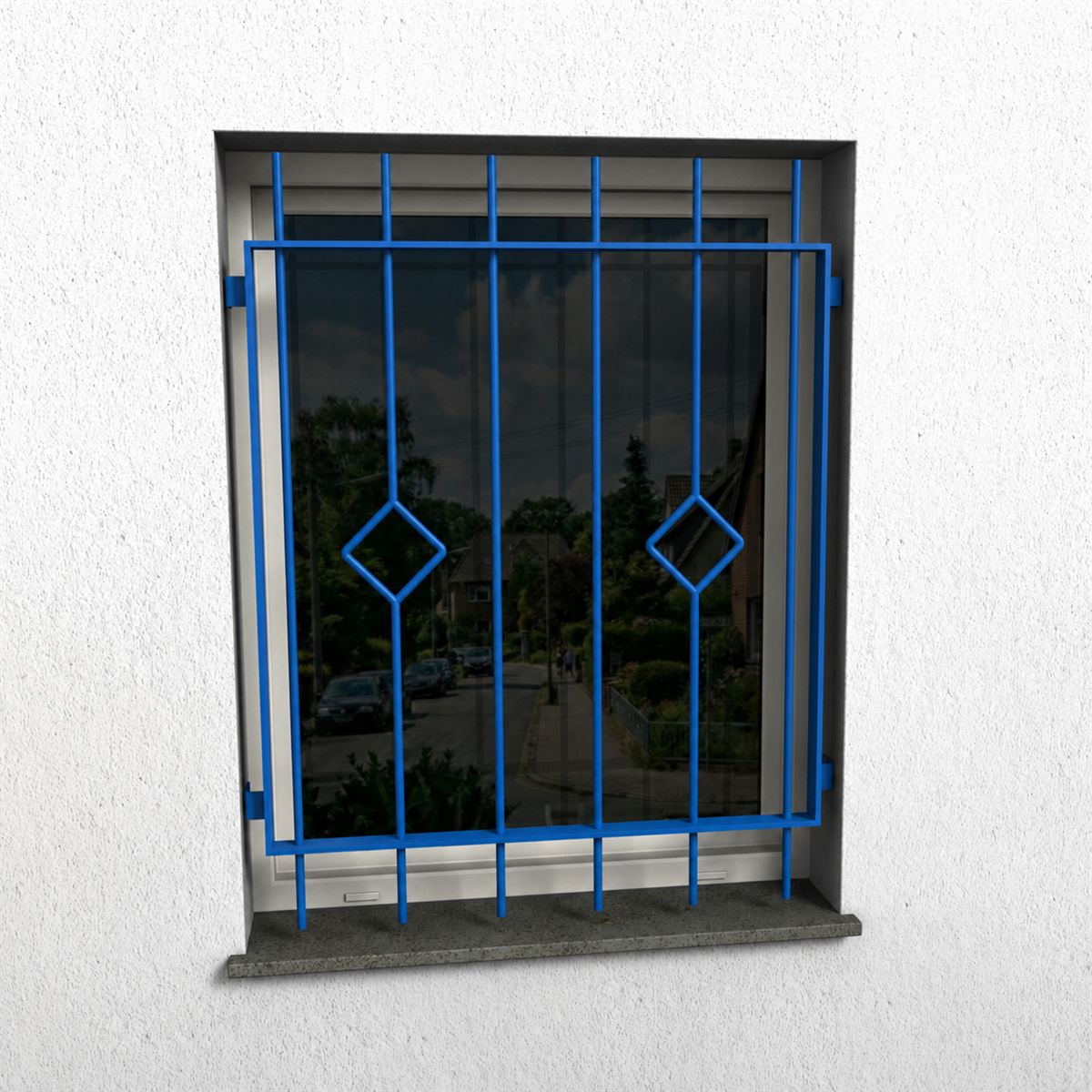 Fenstergitter Ferro 01 verzinkt - DeinMetallbauer.shop