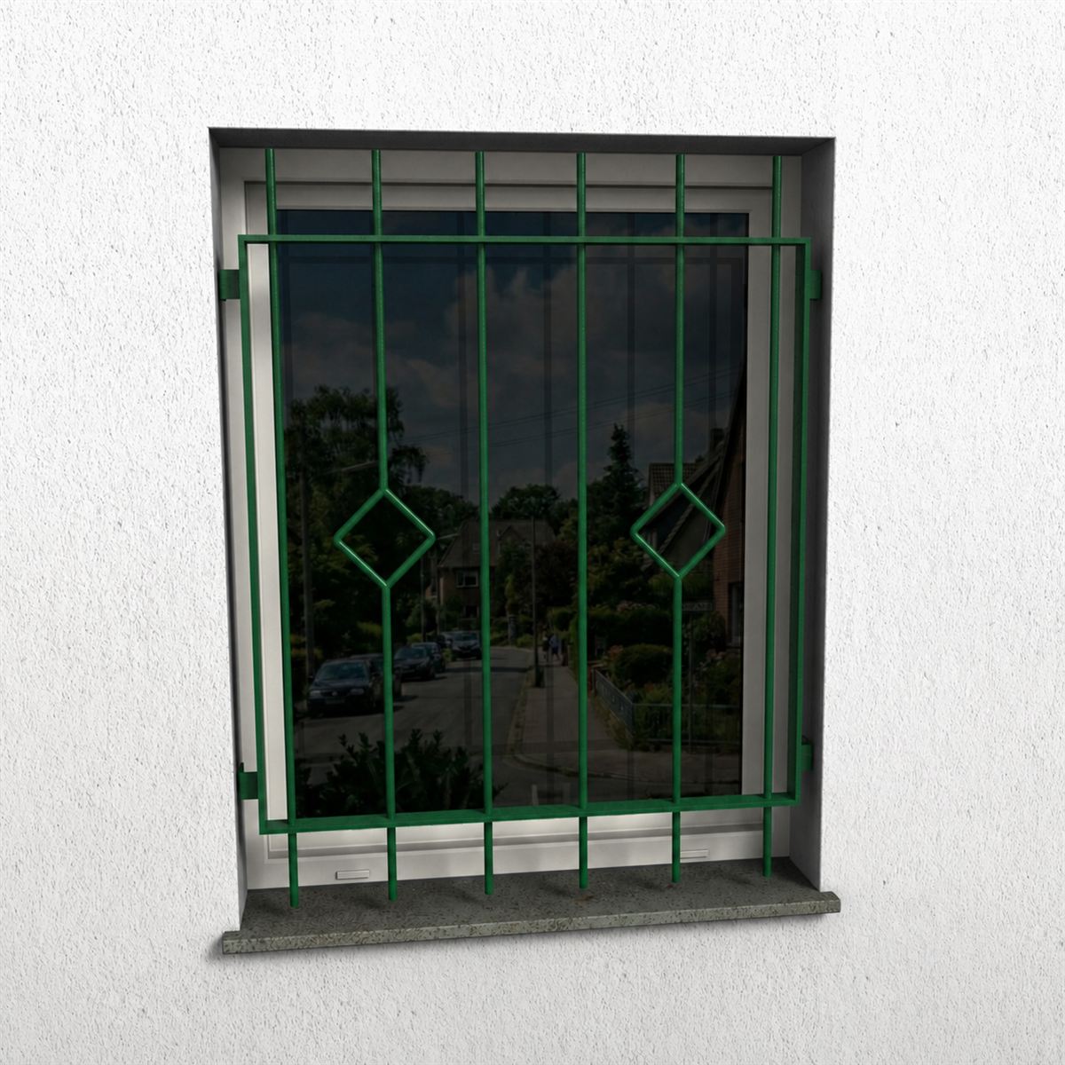 Fenstergitter Ferro 01 verzinkt - DeinMetallbauer.shop
