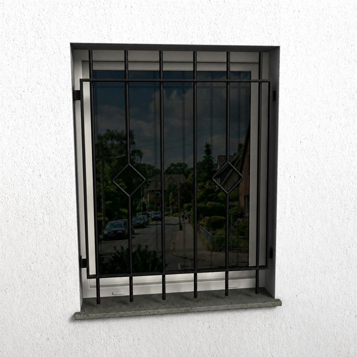 Fenstergitter Ferro 01 verzinkt - DeinMetallbauer.shop