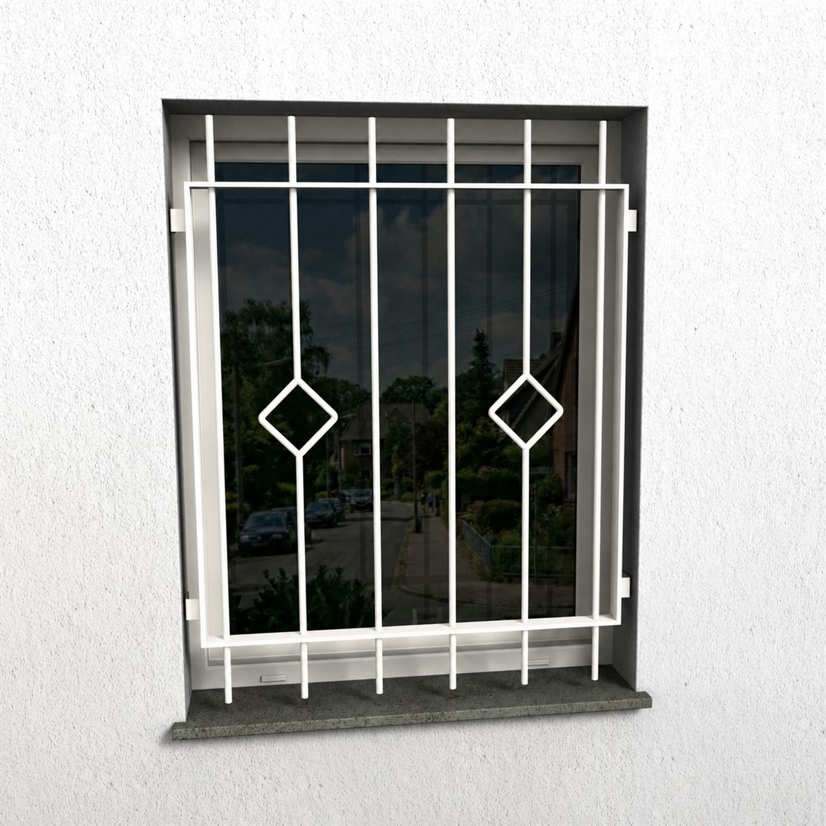 Fenstergitter Ferro 01 verzinkt - DeinMetallbauer.shop
