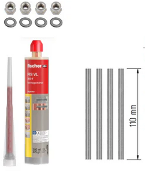 Montageset Vollstein ungedämmt