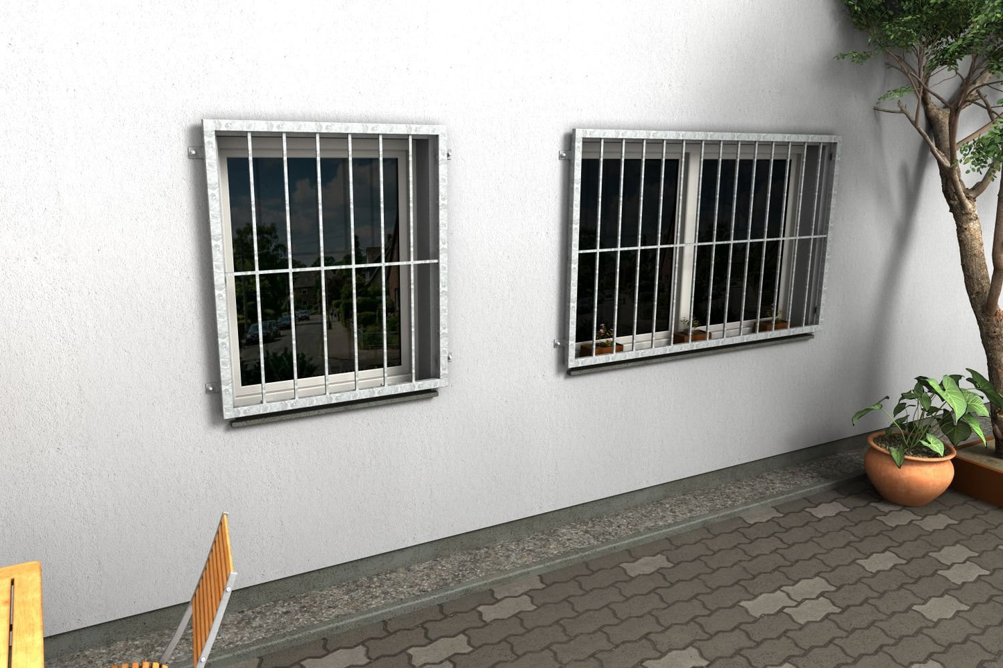 Fenstergitter Atlas 02 verzinkt - DeinMetallbauer.shop