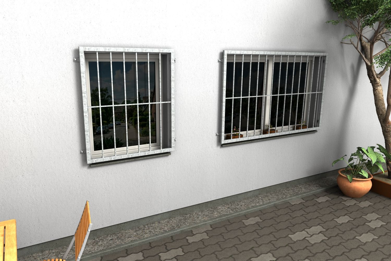 Fenstergitter Atlas 02 verzinkt - DeinMetallbauer.shop